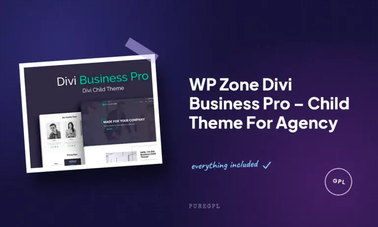 wp zone divi business pro child theme for agency