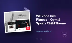wp zone divi fitness gym sports child theme