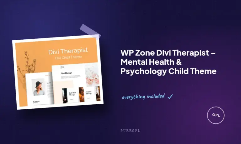 wp zone divi therapist mental health psychology child theme