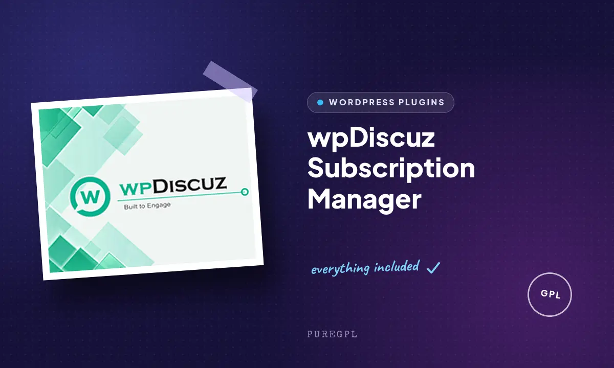 wpDiscuz – Subscription Manager