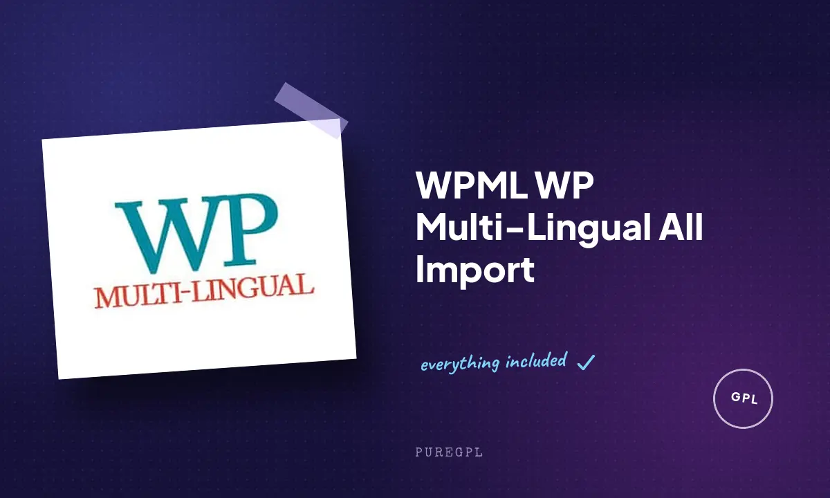 Wp multi-lingual | All Import