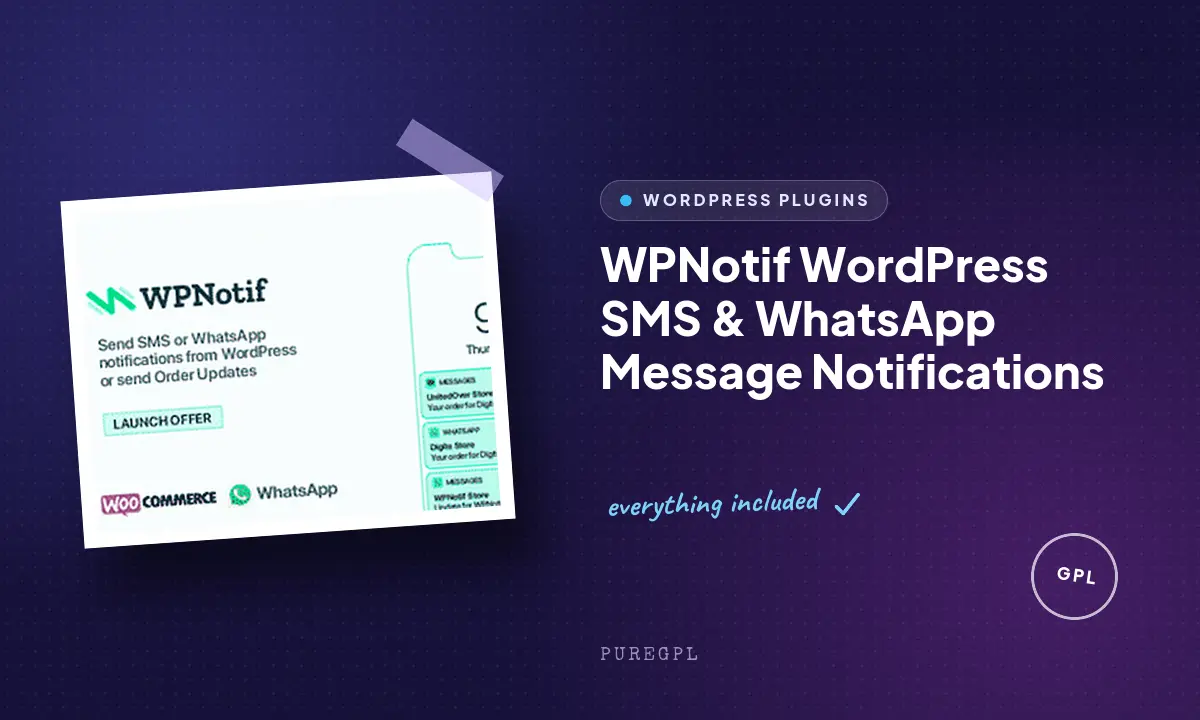 WPNotif: WordPress SMS & WhatsApp Message Notifications