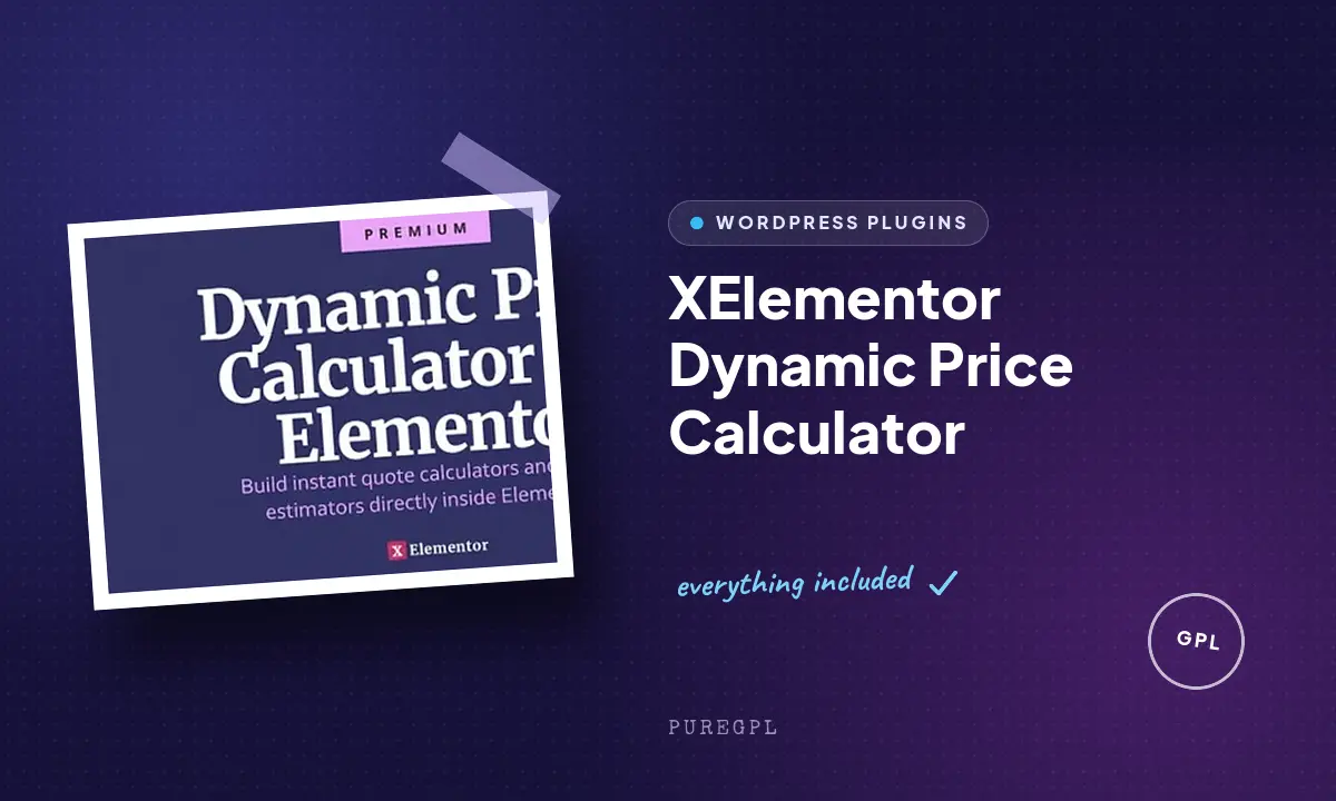 XElementor Dynamic Price Calculator