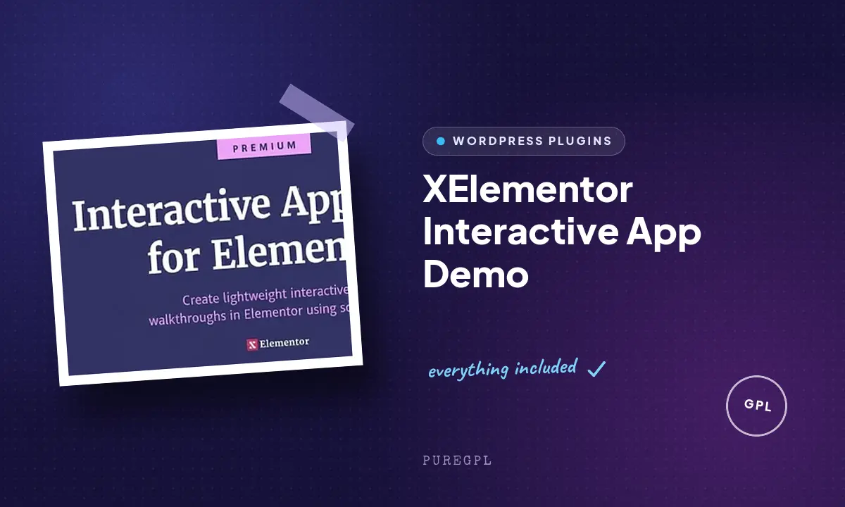 XElementor Interactive App Demo