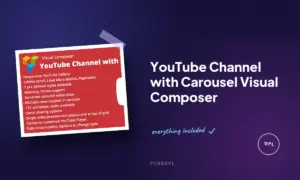youtube channel with carousel visual composer