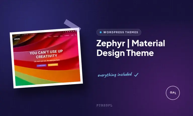 zephyr material design theme