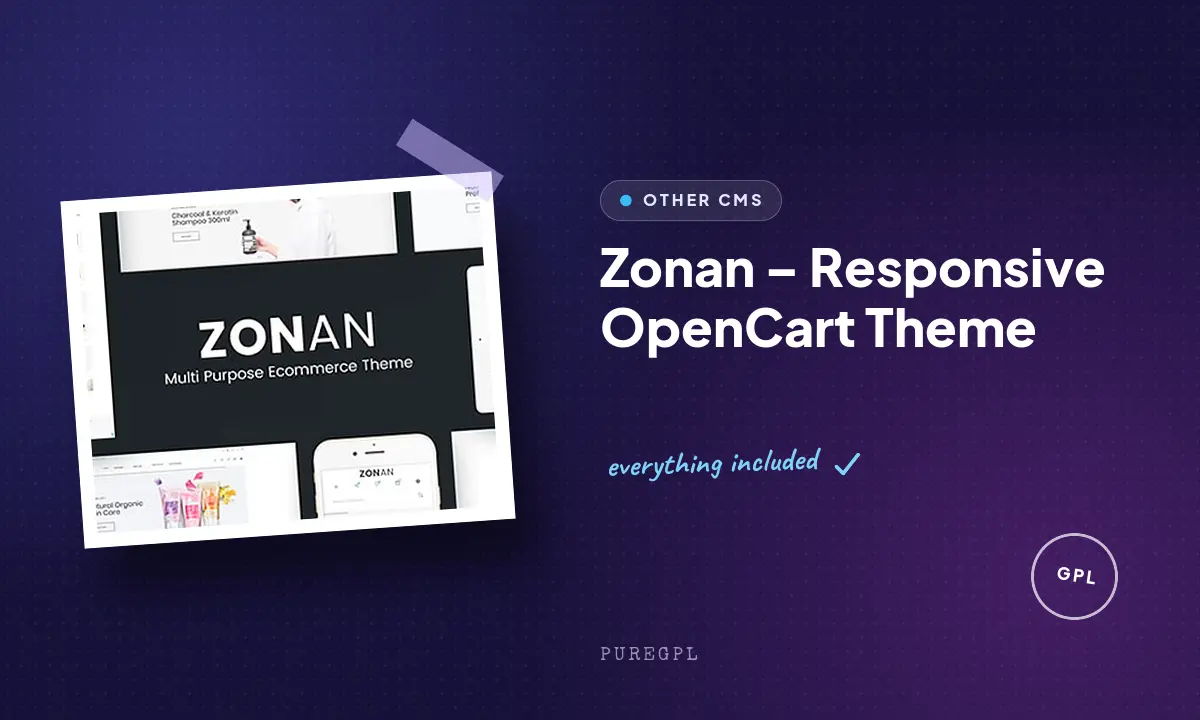 Zonan – Responsive OpenCart Theme