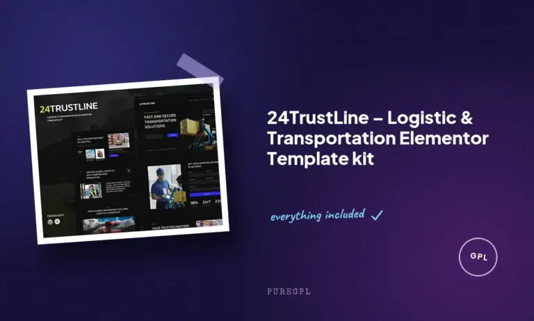 24trustline logistic transportation elementor template kit