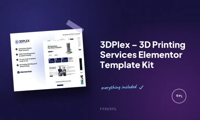 3dplex 3d printing services elementor template kit