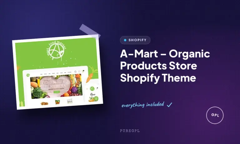 a mart organic products store shopify theme