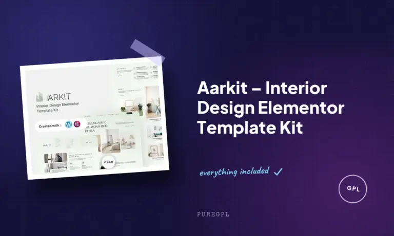 aarkit interior design elementor template kit