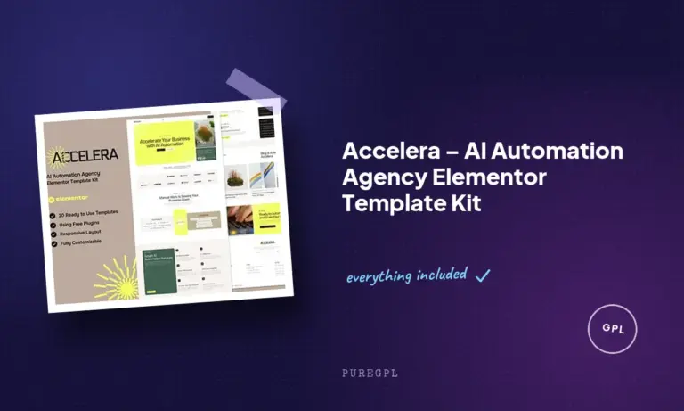accelera ai automation agency elementor template kit