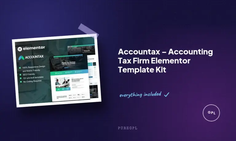 accountax accounting tax firm elementor template kit