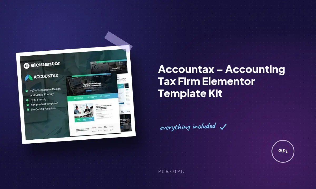 Accountax – Accounting Tax Firm Elementor Template Kit