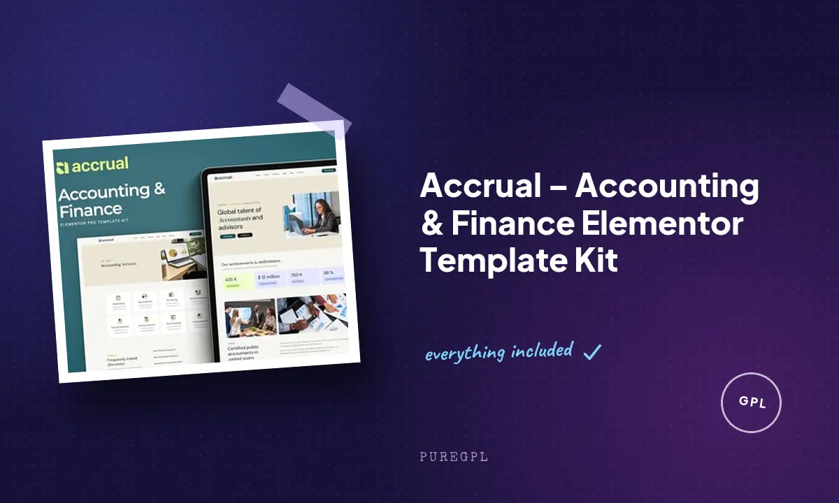 Accrual – Accounting & Finance Elementor Template Kit