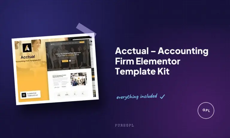 acctual accounting firm elementor template kit