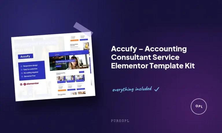 accufy accounting consultant service elementor template kit