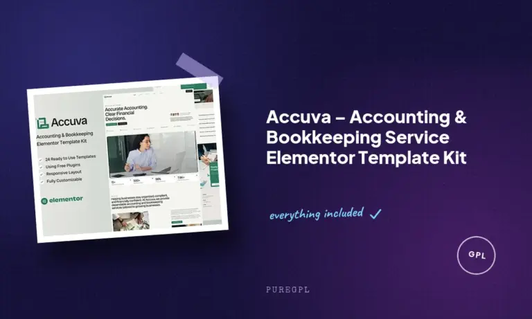 accuva accounting bookkeeping service elementor template kit