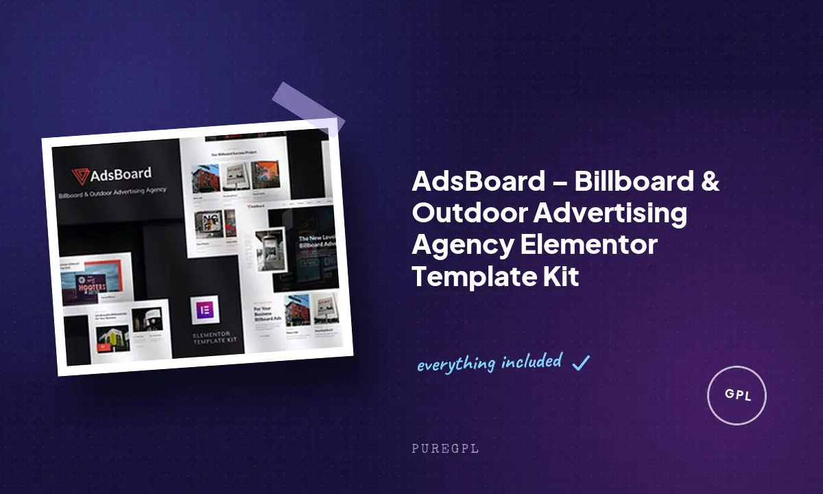 AdsBoard – Billboard & Outdoor Advertising Agency Elementor Template Kit