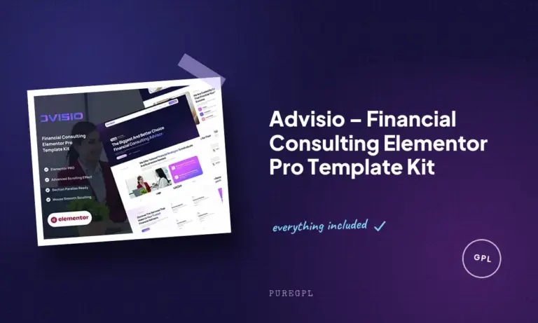 advisio financial consulting elementor pro template kit