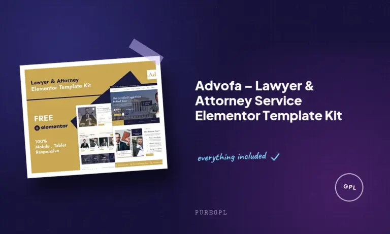 advofa lawyer attorney service elementor template kit