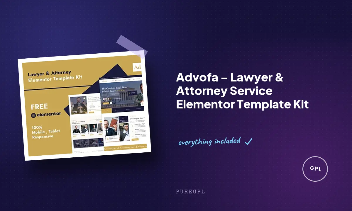 Advofa – Lawyer & Attorney Service Elementor Template Kit