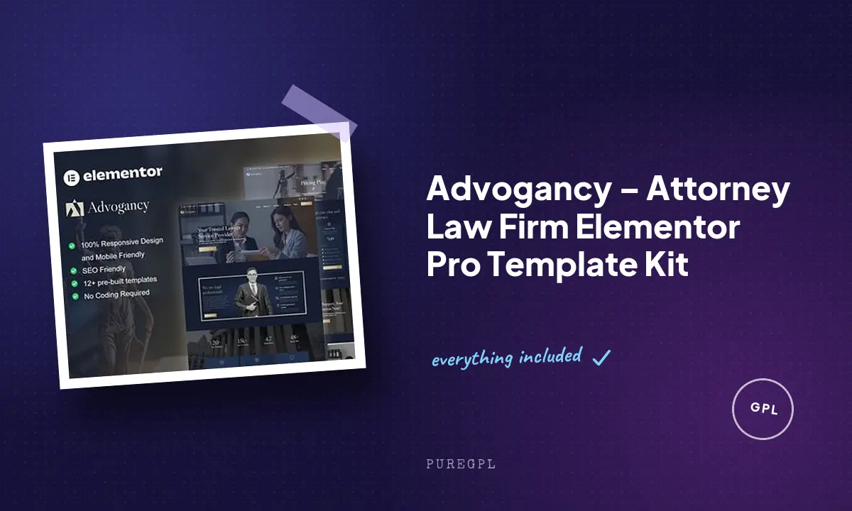 Advogancy – Attorney Law Firm Elementor Pro Template Kit