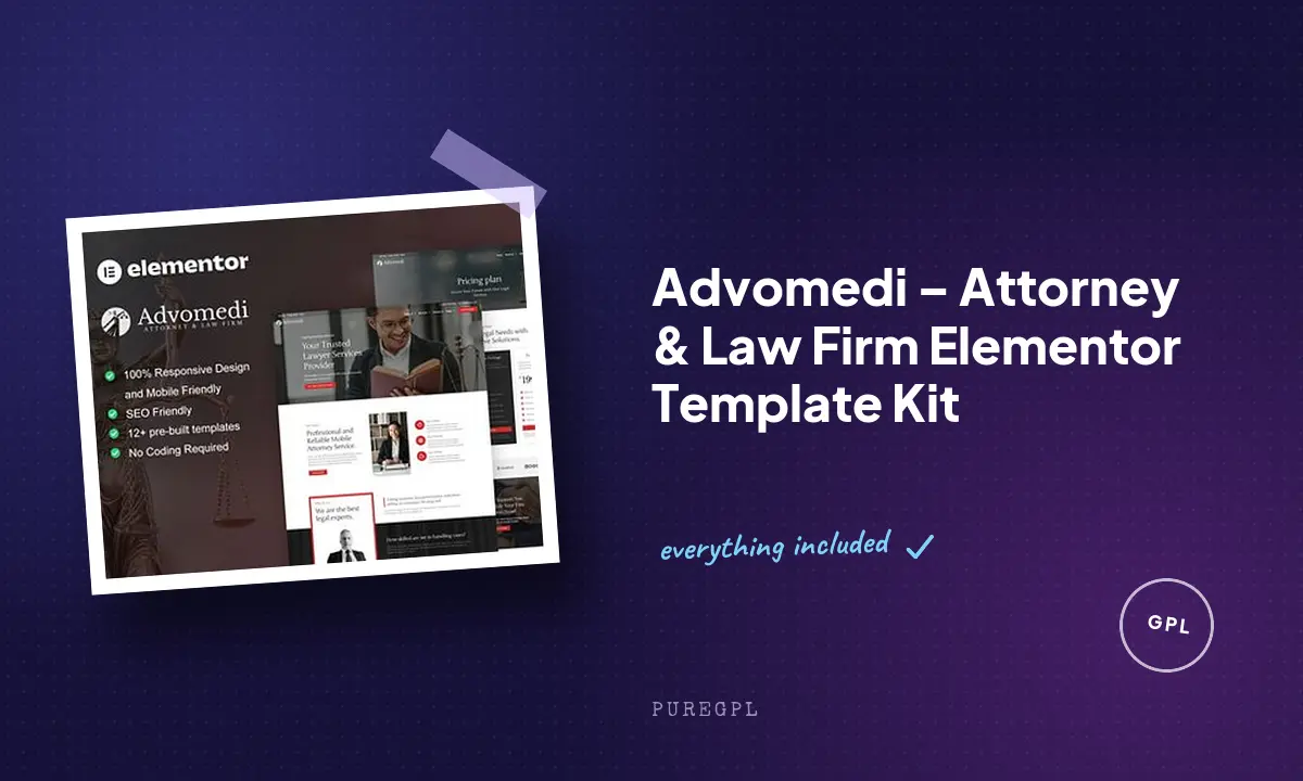 Advomedi – Attorney & Law Firm Elementor Template Kit