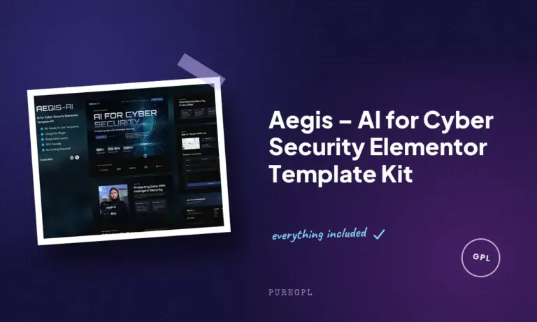 aegis ai for cyber security elementor template kit