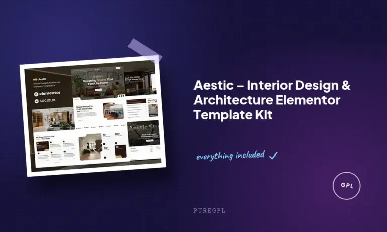 aestic interior design architecture elementor template kit