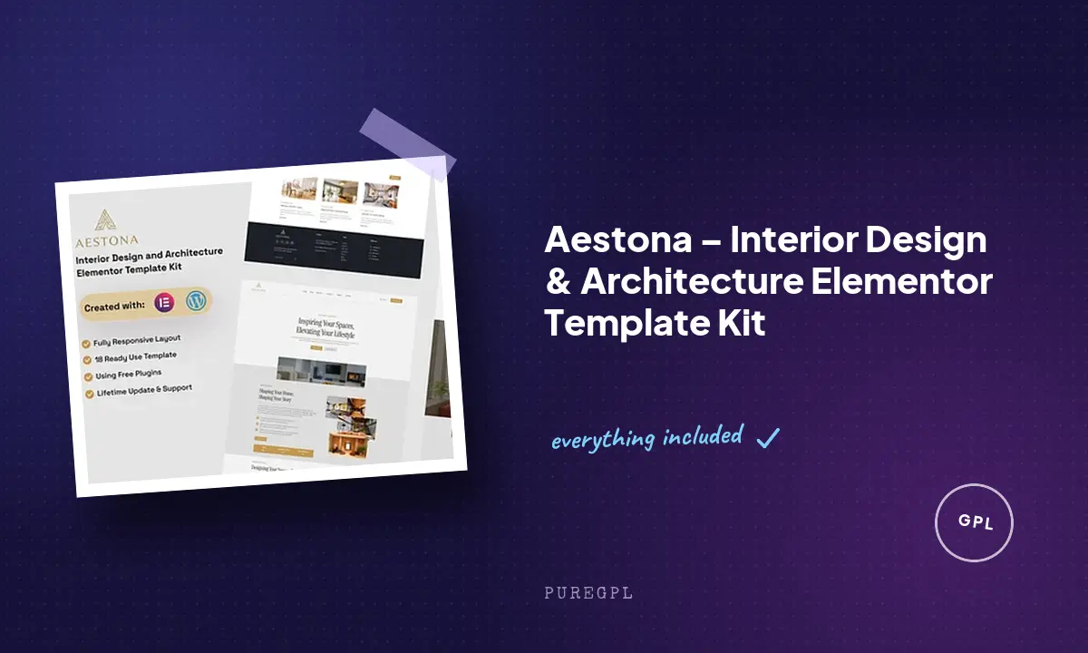 Aestona – Interior Design & Architecture Elementor Template Kit