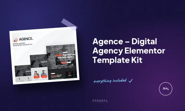 agence digital agency elementor template kit