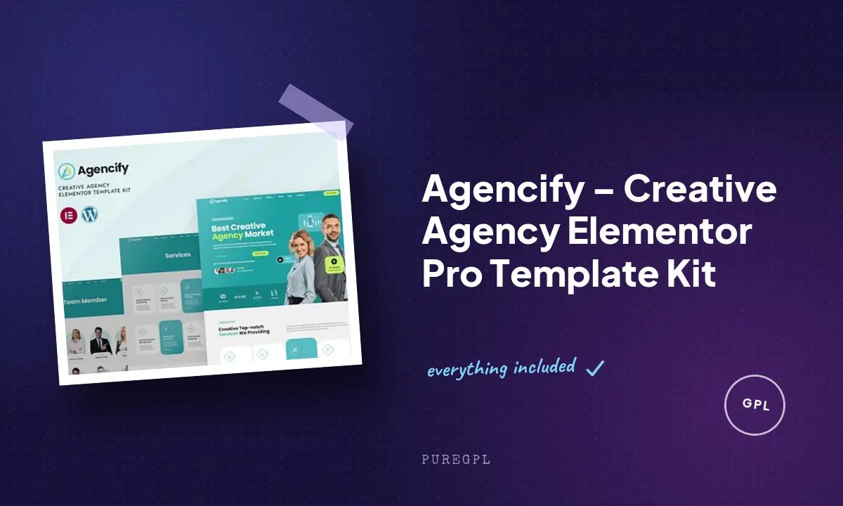 Agencify – Creative Agency Elementor Pro Template Kit