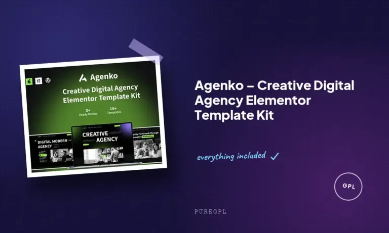 agenko creative digital agency elementor template kit