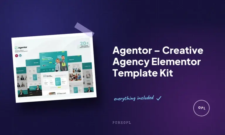agentor creative agency elementor template kit