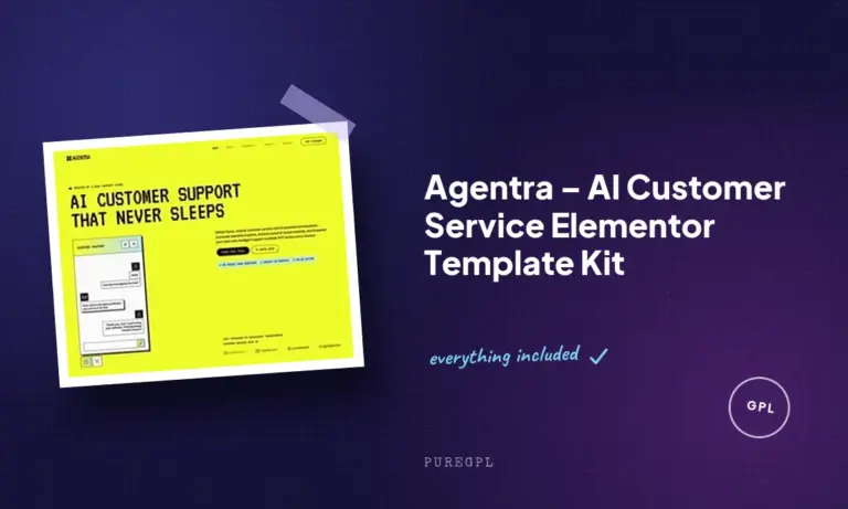 agentra ai customer service elementor template kit