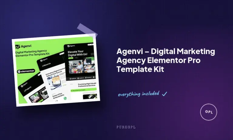 agenvi digital marketing agency elementor pro template kit
