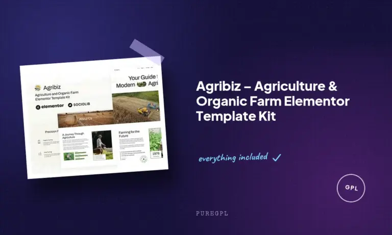 agribiz agriculture organic farm elementor template kit