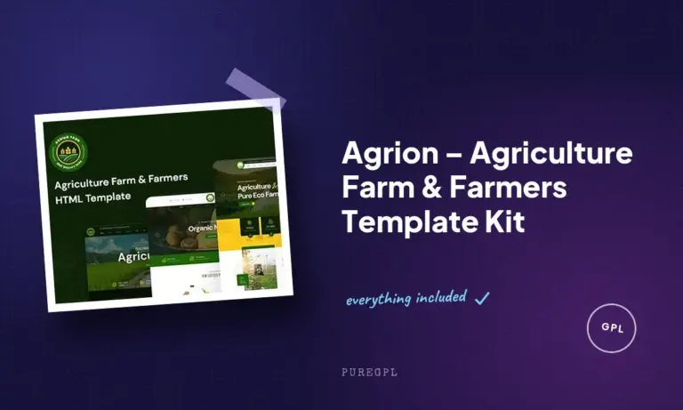 agrion agriculture farm farmers template kit