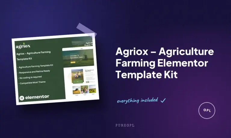 agriox agriculture farming elementor template kit