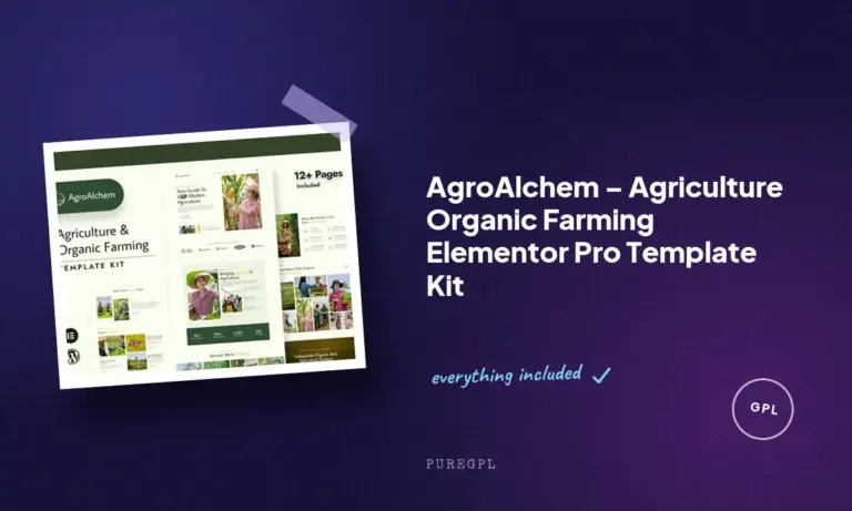agroalchem agriculture organic farming elementor pro template kit