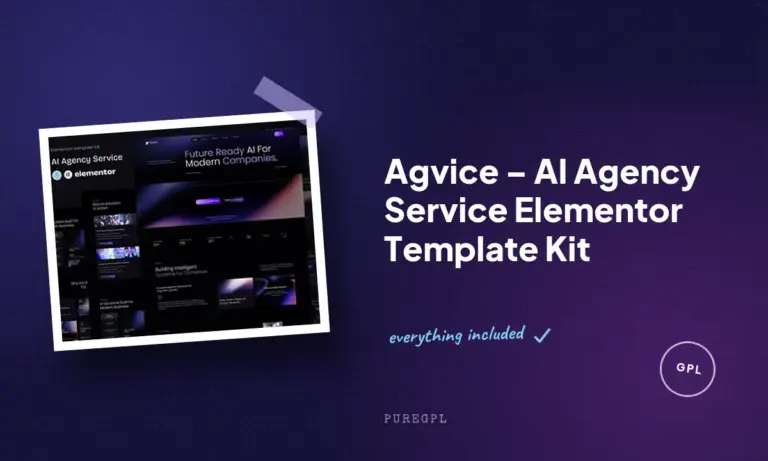 agvice ai agency service elementor template kit