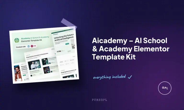aicademy ai school academy elementor template kit