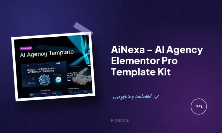 ainexa ai agency elementor pro template kit