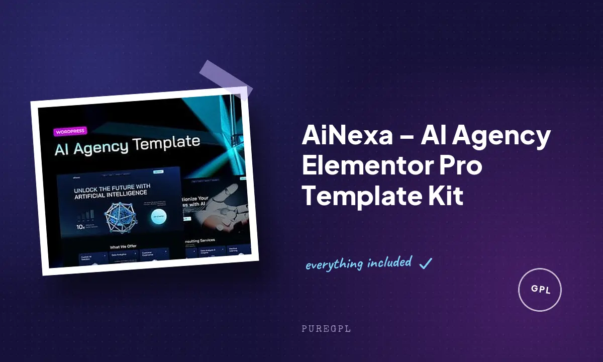 AiNexa – AI Agency Elementor Pro Template Kit