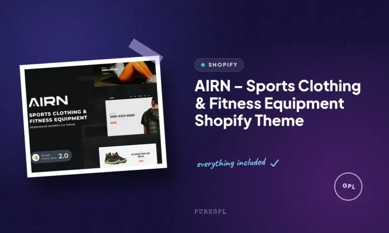 airn sports clothing fitness equipment shopify theme