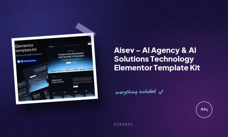aisev ai agency ai solutions technology elementor template kit