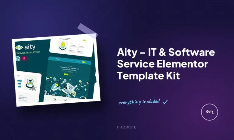aity it software service elementor template kit