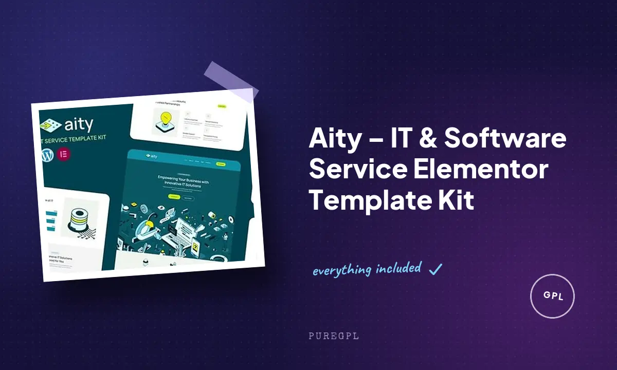 Aity – IT & Software Service Elementor Template Kit