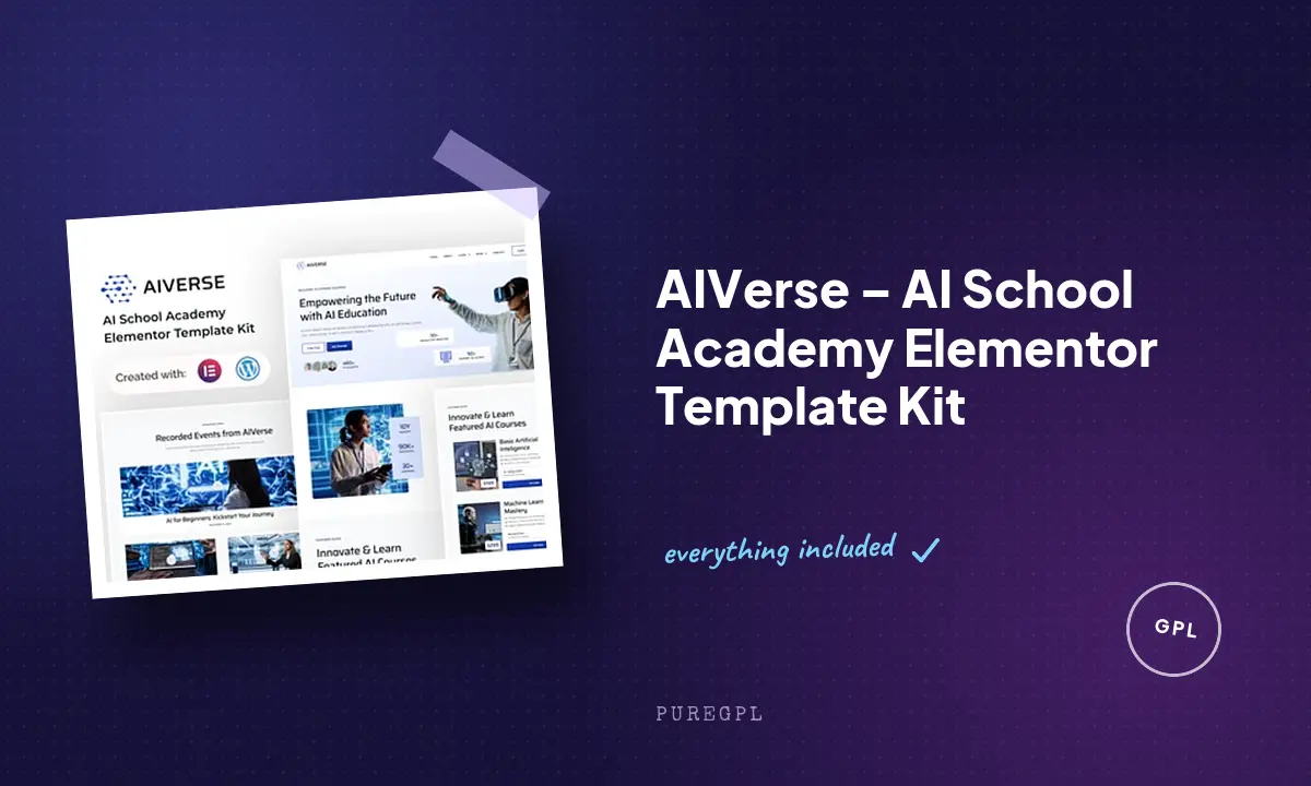 AIVerse – AI School Academy Elementor Template Kit